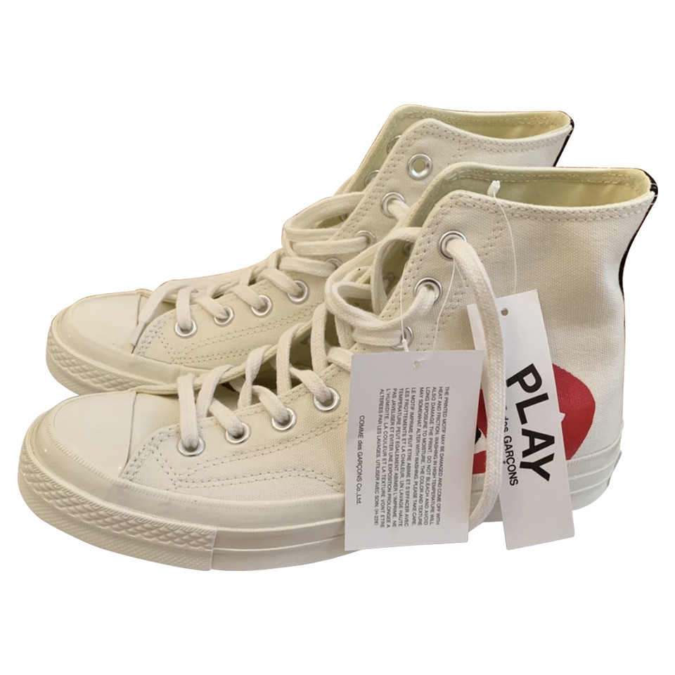 Comme Des Garçons Chaussures de sport en Toile en Blanc