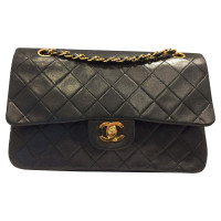 Chanel Classic Flap Bag Medium Leer in Zwart