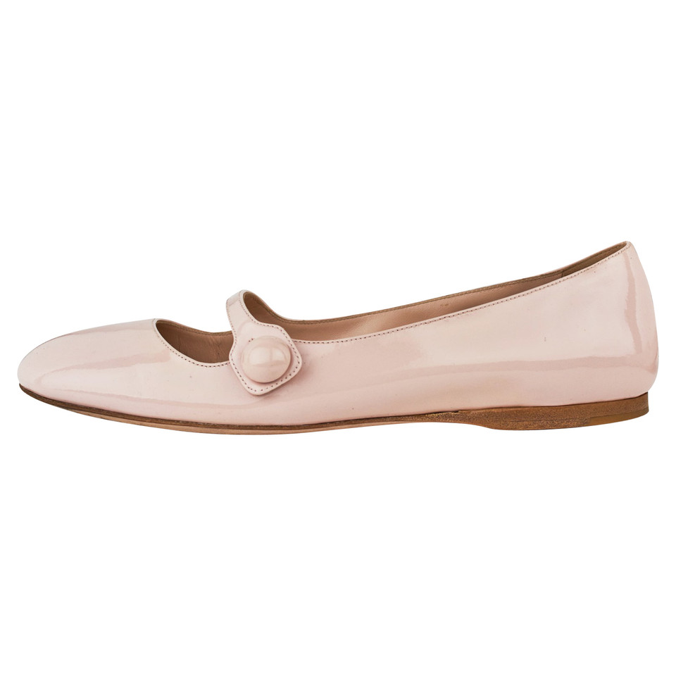 Miu Miu Slippers/Ballerinas Patent leather in Nude