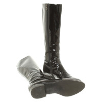 Prada Boots Patent leather in Black