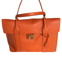 Salvatore Ferragamo Tote Bag aus Leder in Orange