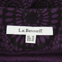 L.K. Bennett zijden jurk in Violet