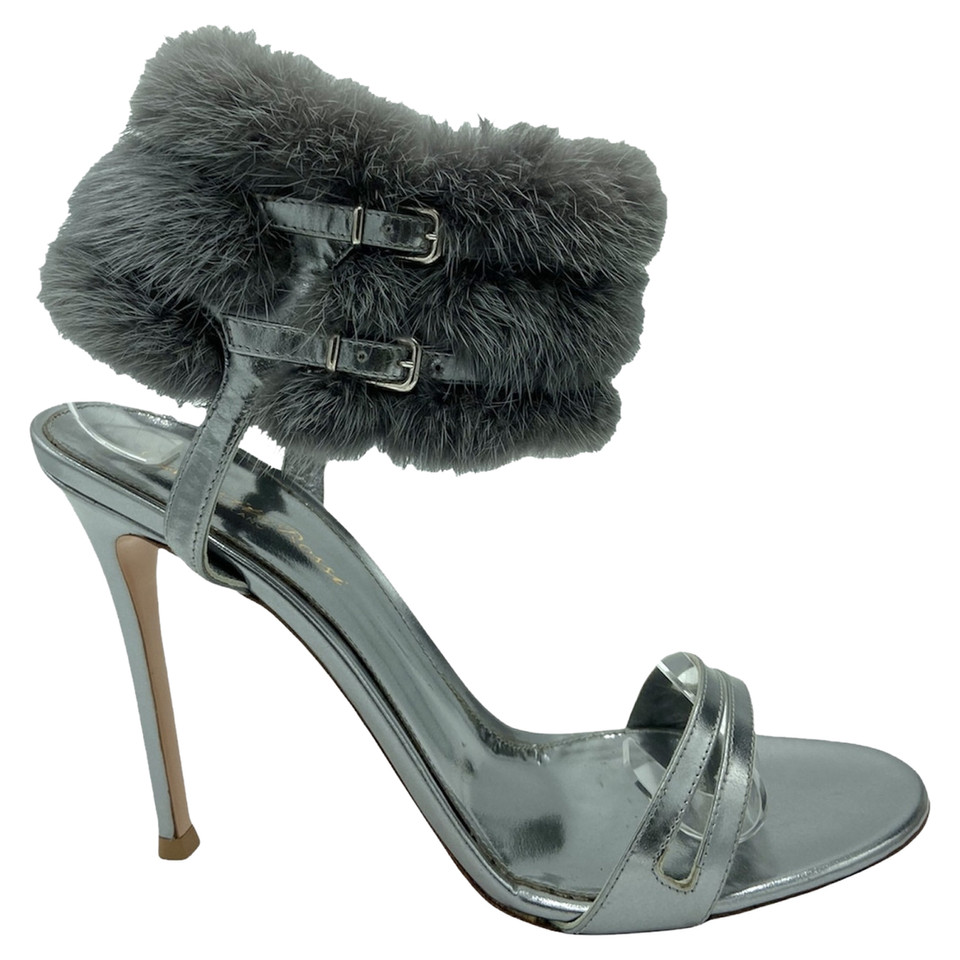 Gianvito Rossi Sandals Leather in Grey