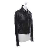 Pierre Balmain Veste/Manteau en Cuir en Noir