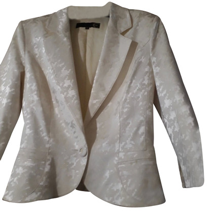 Roberto Cavalli Jacket/Coat in Cream