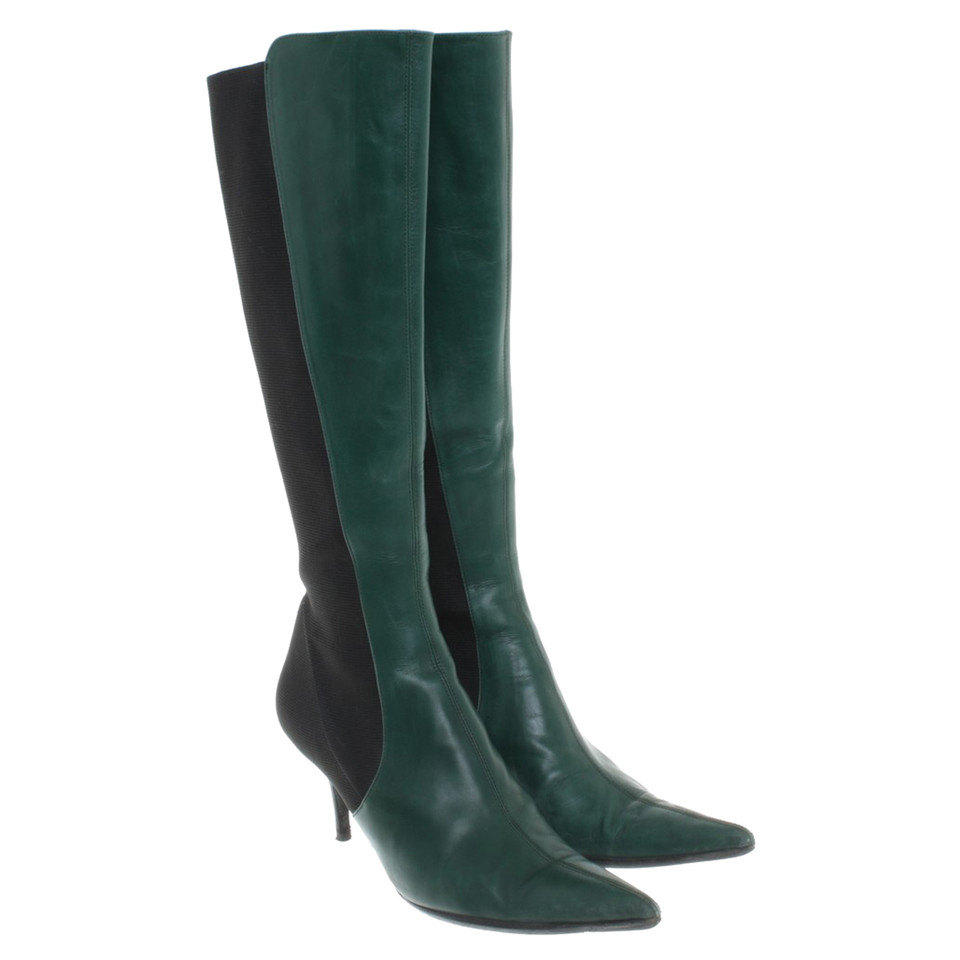 Dolce & Gabbana Green leather boots