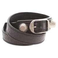 Balenciaga Armreif/Armband aus Leder in Schwarz