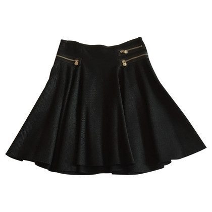 Versace Black skirt in metallic wool 38 IT