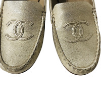 Chanel Slippers/Ballerinas Leather in Gold