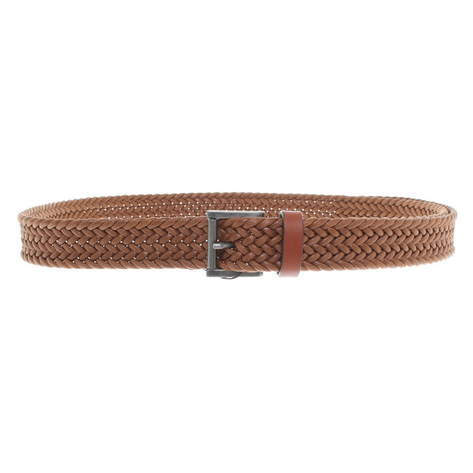 The Kooples Braided belt in brown