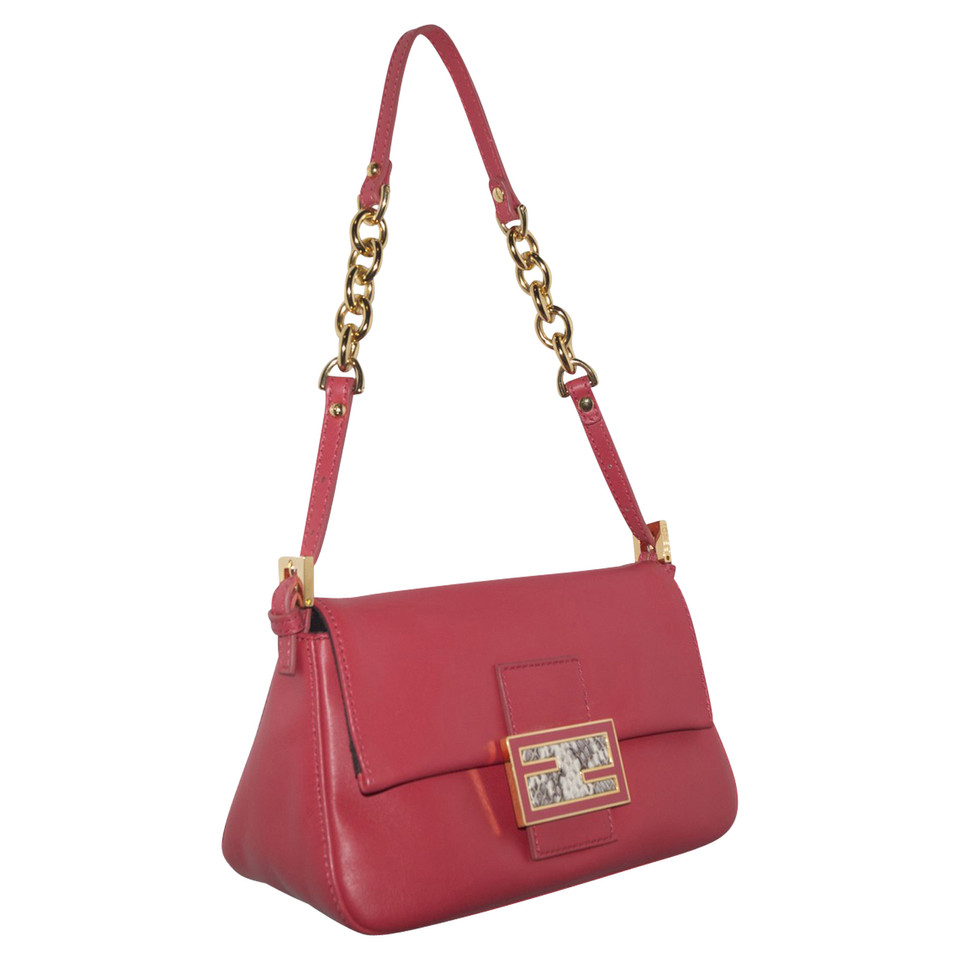 Fendi Handbag Leather in Fuchsia