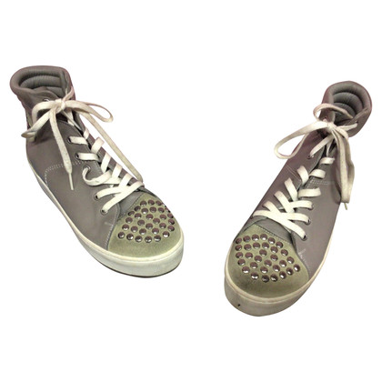 Janet & Janet Sneakers aus Leder in Grau