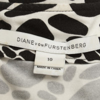 Diane Von Furstenberg Abito a portafoglio in bianco / nero