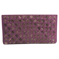 Bottega Veneta Täschchen/Portemonnaie aus Leder in Violett