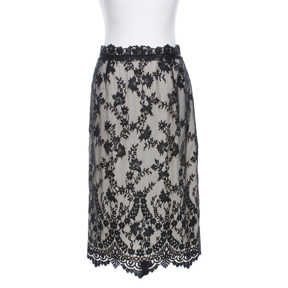 Twin Set Simona Barbieri skirt lace in black