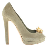 Alexander McQueen Peep-toes in olive green