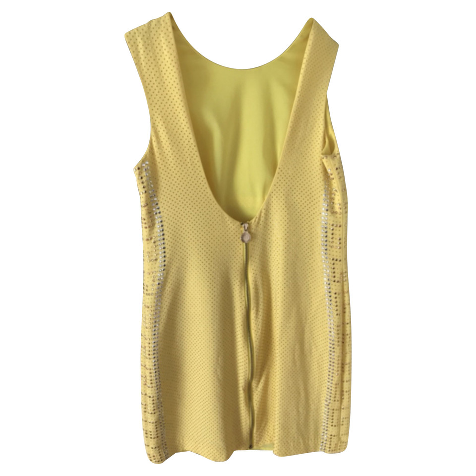 Versace For H&M Robe en Soie en Jaune