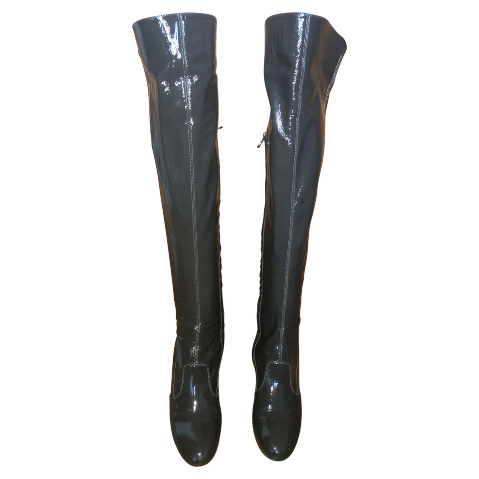 L'autre Chose Boots Patent leather in Grey