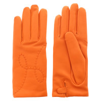 Hermès Handschuhe aus Leder in Orange