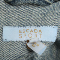 Escada Jacke/Mantel aus Baumwolle in Blau