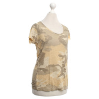 Majestic top with camouflage pattern