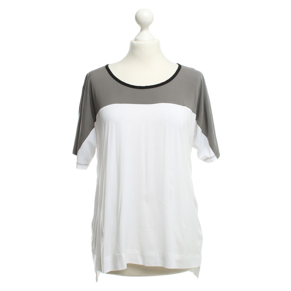 James Perse T-shirt gris / blanc