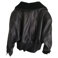 Gianni Versace Top Leather in Black