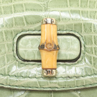 Gucci Bamboo Bag aus Leder in Grün