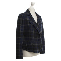 Riani Checked blazer with cut outs