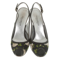 Dolce & Gabbana Peep toes with a floral pattern