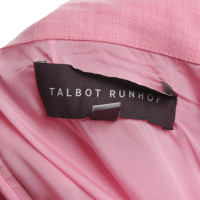 Talbot Runhof Jurk Wol in Roze