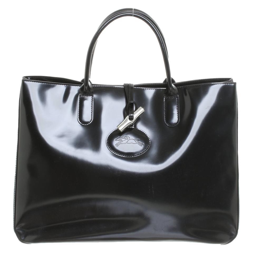 Longchamp Handtasche Roseau  aus Leder in Schwarz