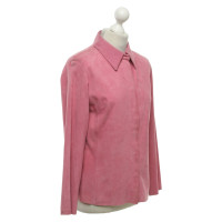 Max Mara Leather blouse in pink