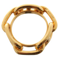 Hermès Goudkleurige stoffen ring