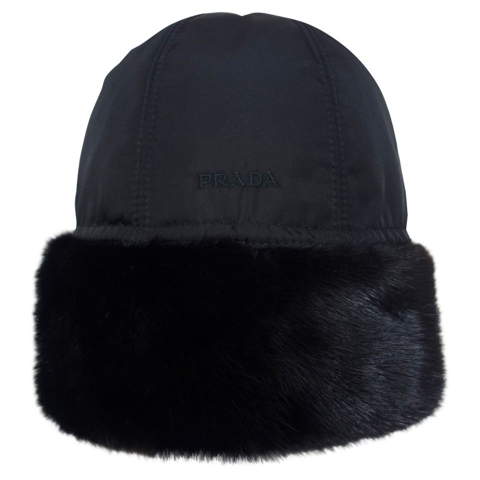 Prada Cap with mink fur
