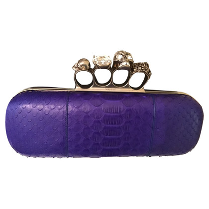 Alexander McQueen Four Rings Leather in Violet