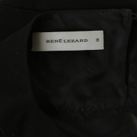 René Lezard Schede jurk met plooien in zwart