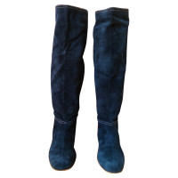 Car Shoe Suede Boots in Blauw