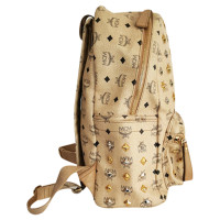 Mcm Beige Studded Backpack