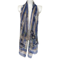 Chanel foulard / seta scialle in blu