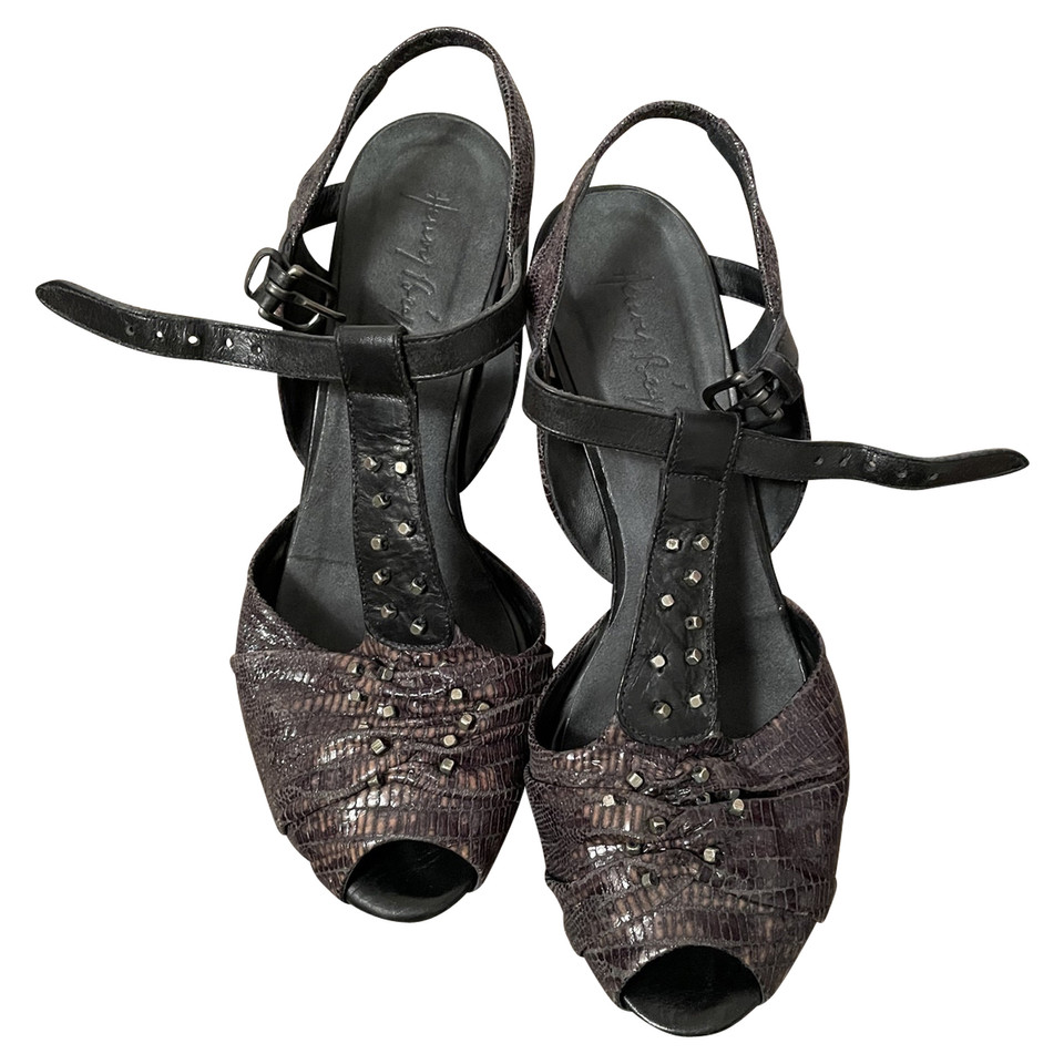Henry Beguelin Sandals Leather in Grey
