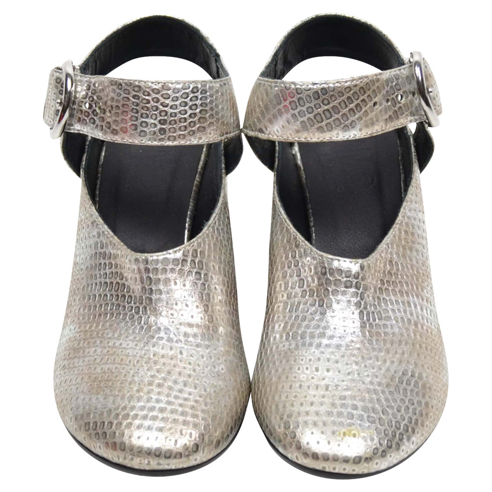 Mm6 By Maison Margiela Pumps/Peeptoes Leather in Silvery