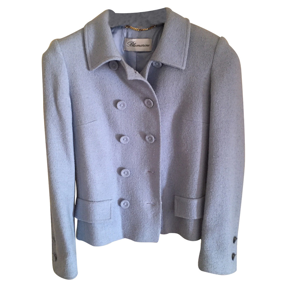 Blumarine Jacket/Coat in Turquoise