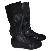 Car Shoe Boots Leather in Black