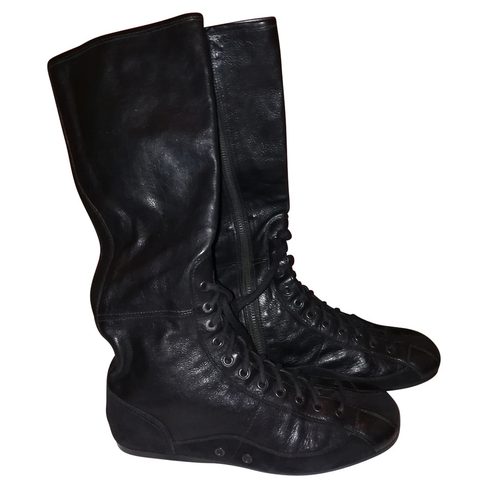 Car Shoe Stiefel aus Leder in Schwarz