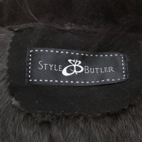 Style Butler Fellweste in Schwarz/Braun