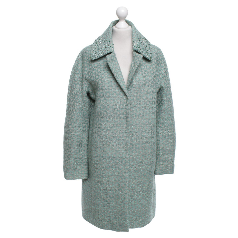 Steffen Schraut Mint green coat with pattern
