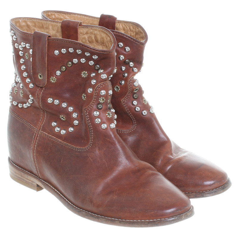 Isabel Marant Leather ankle boots in Brown