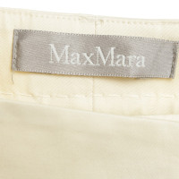 Max Mara Pantalon en coton en blanc antique