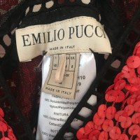 Emilio Pucci Rotes Pailletten-Kleid